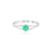 Natural Onyx Green Cabochon Ring